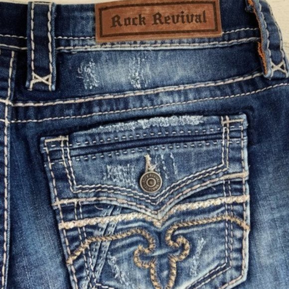🤘NeW🎸 ROCK REVIVAL MAGNOR EASY SHORTS Size 28 - Picture 16 of 16